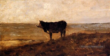  vache - La vache solitaire Barbizon Charles François Daubigny